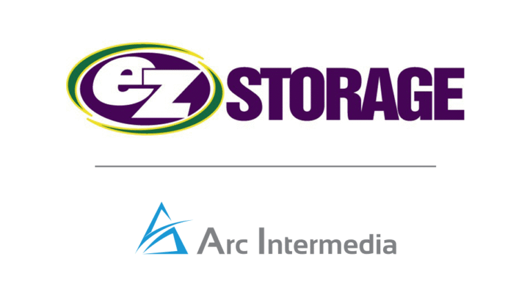 The EZ Storage logo + the Arc Intermedia logo