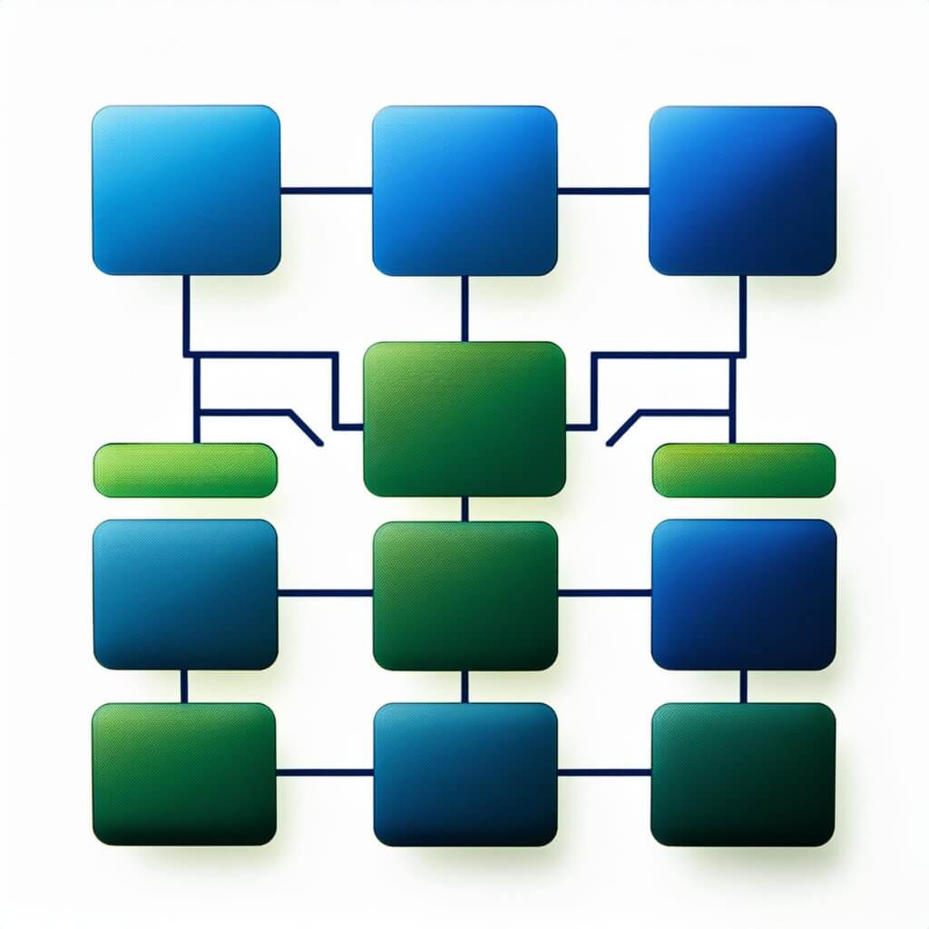 A chart symbolizing a network.