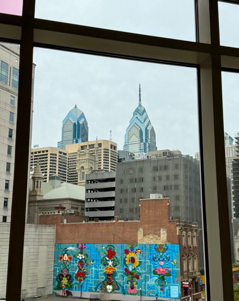 View of Liberty 1 and Liberty 2 buildings in Center City Philadelphia 