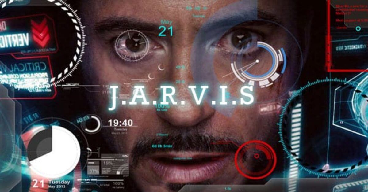 A screenshot of JARVIS from the Marvel movie Iron Man