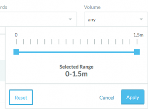 Search Volume Selection Slider in Moz Keyword Explorer