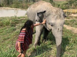 OLivia with Elephant