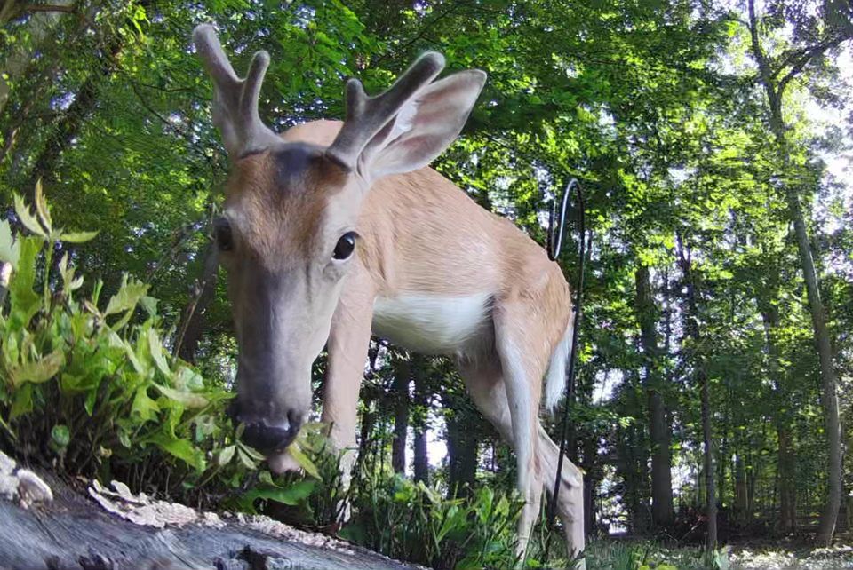 buck in the backyard