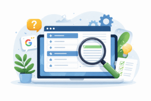 Collapsible content and SEO/AEO illustration