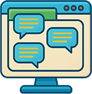 chats on a screen