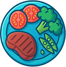 A healthy plate of food