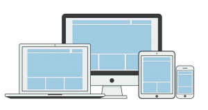 Desktop, laptop, tablet, and mobile screens.