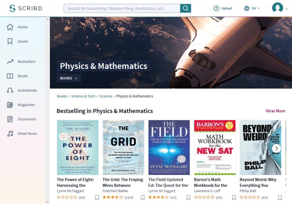Scribd Physics & Mathematics Books Page