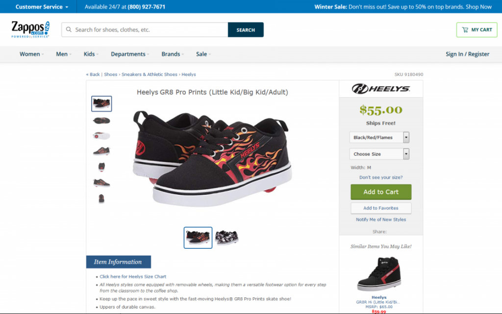 Heelys GR8 Pro Prints Sneaker Product Page on Zappos