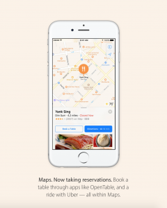 Apple iOS 10 Maps App Integration